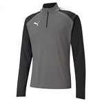 PUMA Erkek Teamliga 14 Zip Top Kazak,Dumanlı İnci Puma Beyaz,S
