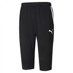 PUMA Erkek teamLIGA Training 34 pantolon Puma Black-puma White,M