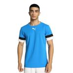 PUMA erkek tişörtü, elektrikli mavi limonata, puma siyah-Puma beyaz, XXL