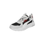 PUMA Erkek/Üniseks Trinity Lite-PUMA Siyah-PUMA Beyaz-Buzul Gri-Yoğun Kırmızı Düşük Bot 42