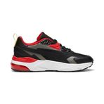 PUMA Erkek/Unisex Ferrari VIS2K-PUMA Black-Rosso Corsa-Puma Aged Silver Low Boot 40.5