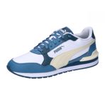 PUMA Erkek/Unisex ST Runner v4 L-PUMA White-Creamy Vanilla-Blue Horizon-Gray Skies Low Boot 44