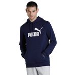 PUMA ESS Big Logo kapüşonlu erkek sweatshirt, Mavi (Peacoat Blue), XXL