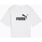 Puma ESS Cropped No.1 Logo Tee Beyaz Kadın Kısa Kol T-Shirt