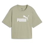 PUMA ESS Cropped No. 1 Logo Tee Kadın Tişört, Lux Army, M