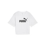 PUMA ESS Cropped No. 1 Logo Tee Kadın Tişört, PUMA White, L