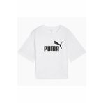 PUMA ESS Cropped No. 1 Logo Tee Kadın Tişört, PUMA White, XS