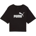 Puma ESS Cropped No.1 Logo Tee Siyah Kadın Kısa Kol T-Shirt - XL