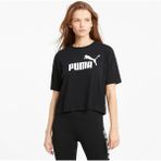 Puma Ess Cropped No:1 Logo Tee Siyah Kadın Spor Tişört - 684972 01 - XS