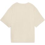 Puma Ess Elevated Velour Tee Kadın Yetişkin T-Shirt - XS - Krem