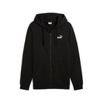 Puma Ess Full-Zip Hoodie Erkek Kapüşonlu Sweatshirt, Siyah, XS