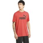 Puma Ess Heather Tee Erkek T-Shirt - Kırmızı