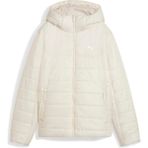 Puma Ess Hooded Padded Jacket Kadın XS Midi Ceket Uzun Kol Spor Kesim Krem Renk