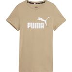 Puma Ess Logo Tee Bej Kadın Kısa Kol T-Shirt - XS