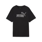Puma ESS+ Marbleized Relaxed Siyah Kısa Kollu Kadın T-Shirt