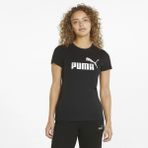 Puma Ess+ Metallic Logo Kadın Tişört 84830351 - Siyah