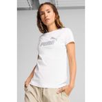Puma ESS METALLIC No. 1 Logo T Beyaz Kadın Kısa Kol T-Shirt - XS