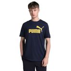 PUMA ESS No. 1 Logo Tee Erkek/Unisex Tişört, New Navy, XS