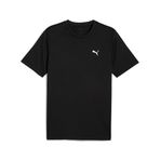 PUMA ESS Small Logo Poly Tee Erkek/Unisex Tişört, PUMA Black, XS