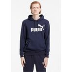 Puma Essential Big Logo Gri Erkek Sweatshirt - Lacivert