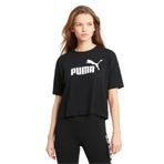 Puma Essential Cropped Logo Kadın Siyah Tişört