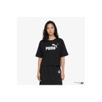 Puma Essential Cropped No. 1 Logo Kadın Siyah T-Shirt