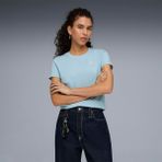 Puma Essential Elevated Kadın Turkuaz Tişört - XS