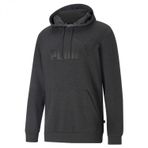 Puma Essentials Big Logo Hoodie Men Unisex Yetişkin Kapüşonlu Sweatshirt, Dark Gray Heather, L