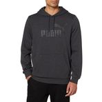 Puma Essentials Big Logo Hoodie Men Unisex Yetişkin Kapüşonlu Sweatshirt, Dark Gray Heather, M