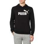 Puma Essentials Big Logo Hoodie Men Unisex Yetişkin Kapüşonlu Sweatshirt, Puma Black, L