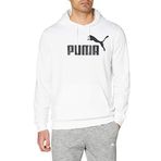 Puma Essentials Big Logo Hoodie Men Unisex Yetişkin Kapüşonlu Sweatshirt, Puma White, M