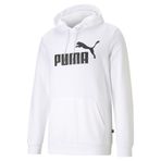 Puma Essentials Big Logo Hoodie Men Unisex Yetişkin Kapüşonlu Sweatshirt, Puma White, S