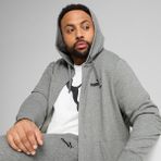 Puma Essentials Erkek Gri Kapüşonlu Ceket