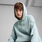 Puma Essentıals Kadın Kapüşonlu Sweatshirt Düz Desenli 2025 İlkbahar - Yaz Sezonu Rahat Kesim - Coastal Teal - Fade - White - XS