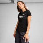 Puma Essentials Kadın Siyah Tişört Düz Desenli Pamuklu Rahat Kesim Günlük Kullanım 631536-01 - XS