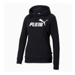 Puma Essentials Logo Kadın Kapüşonlu Siyah Sweatshirt