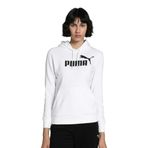 Puma Essentials Logo Women's Hoodie Kadın Kapüşonlu Sweatshirt, Puma White, XS