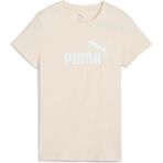 Puma Essentials No 1 Logo Kadın Bej Yuvarlak Yaka Tişört - Krem
