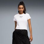 Puma Essentials Script Kadın Beyaz Tişört (691760-02)