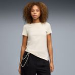 Puma Essentials Script Kadın Krem Tişört (691760-87) - XS