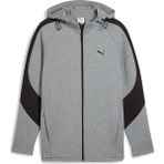 Puma EVOSTRIPE Core FZ Hoodie Gri Erkek Sweatshirt Orta Kalınlıkta Dokuma Regular Fit Özellikli