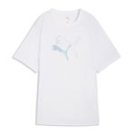 Puma Evostripe Graphic Kadın Beyaz Günlük Stil T-Shirt 69189602