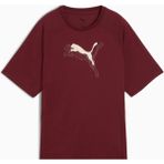 Puma Evostrıpe Graphic Tee Kadın T-Shirt Nefes Alabilir Kumaş ile Günlük Kullanım için Uygun - Bordo - Bej - Pembe