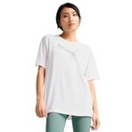 Puma Evostripe Relaxed Kadın Beyaz Yuvarlak Yaka Tişört, XS