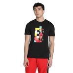 PUMA Ferrari Race Graphic Tee 2 Erkek/Unisex Tişört, PUMA Black, M