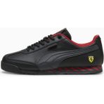 Puma Ferrari Roma Via-PUMA Black-Flat Dark Gray Erkek Spor Ayakkabı - Siyah