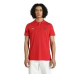 PUMA Ferrari Style Polo Jacquard Unisex Yetişkin Polo Tişört, Rosso Corsa, M