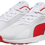 Puma Ferrari Tiburion P White-Rosso Corsa-P Black Uniseks Yetişkin Spor Ayakkabı