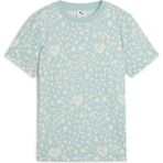 Puma FLAMING LOVE AOP Tee G Yeşil Kız Çocuk Kısa Kol T-Shirt - 13 - 14 Yaş
