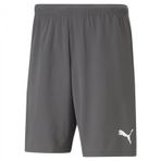 PUMA Futbol TeamRISE Erkek Şortu Gri Beyaz Beden L